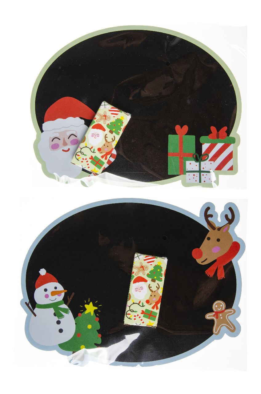 Single Christmas Chalkboard with Chalk