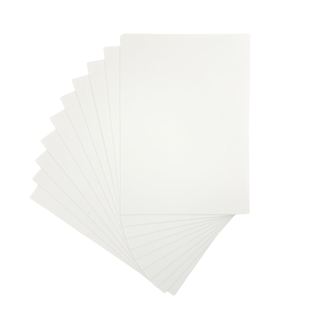 Pack of 10 A4 White Coloured EVA Foam Sheets