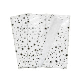 Pack of 10 Stars Luxury Silver Metallic Plastic-Free 18gsm Tissue Paper Sheets 50x70cm