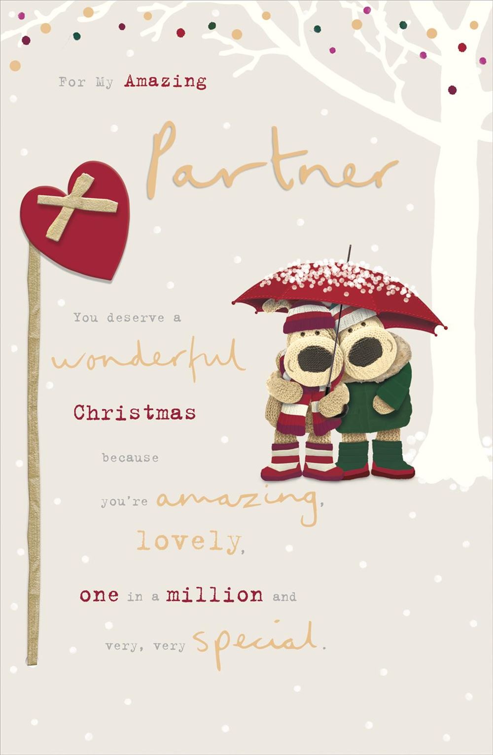Boofles Under Umbrella Partner Christmas Card
