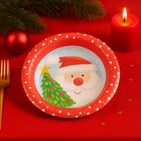 Pack of 6 Santa Claus Christmas Round Paper Bowls 16.5cm