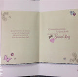 Dress Design Congratulations to The Happy Couple Wedding Handmade Card Large