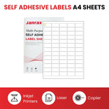 Pack of 100 White 200x289mm Self Adhesive Labels (1 Label per A4 Sheet)