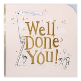 Well Done You Champagne Flutes Congratulation Card