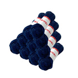 Pack of 5 Navy Blue Acrylic Yarn Rolls – 10g each, 4 Strand 8 Ply Knitting Wool
