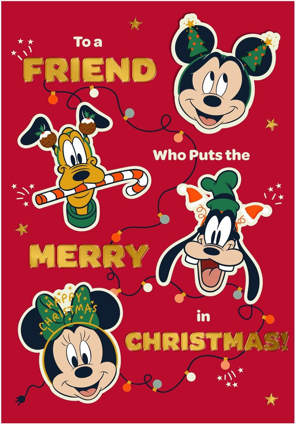 Disney Mickey Mouse Design Friend Christmas Card