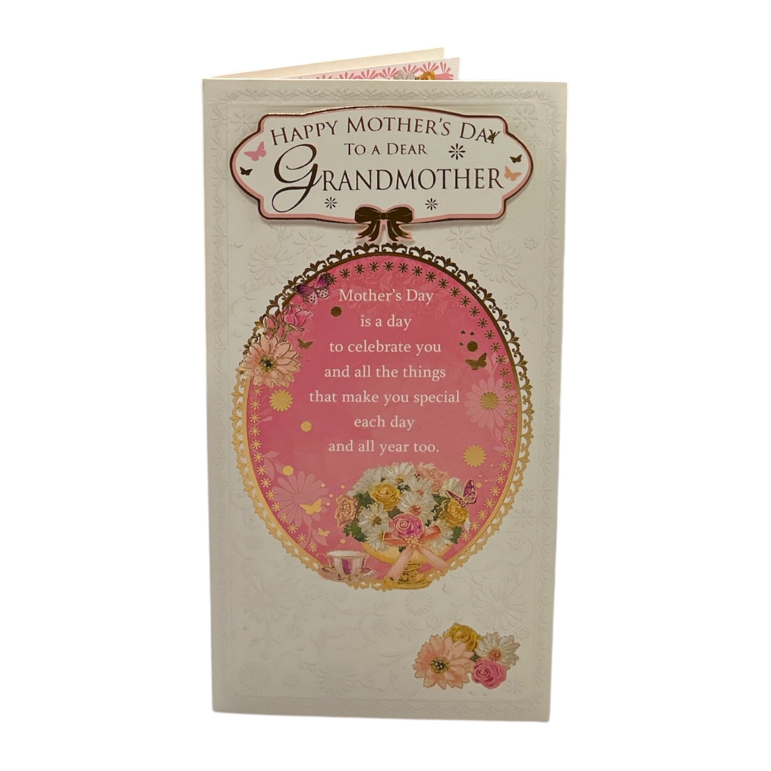 To Grandmother Flowers Pot Design Mother's Day Card