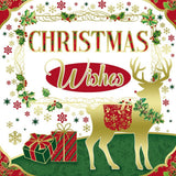 Pack of 10 Festive Reindeer Christmas Boxed Cards