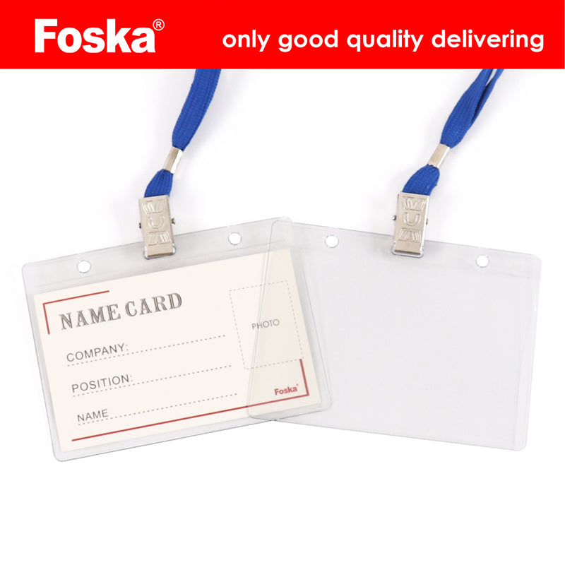 50 Sets of Name Badges with Black Lanyards