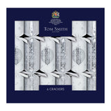 Pack of 6 14" Silver Premium Christmas Dinner Crackers