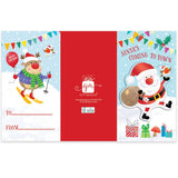 Pack of 4 Cute Santa Christmas Money Wallet Cards
