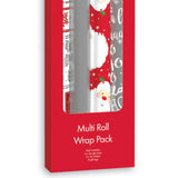 Silver and Red Composite Christmas Wrap Pack