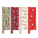 Vintage Santa Claus Christmas Wrapping Paper Roll 7m x 69cm