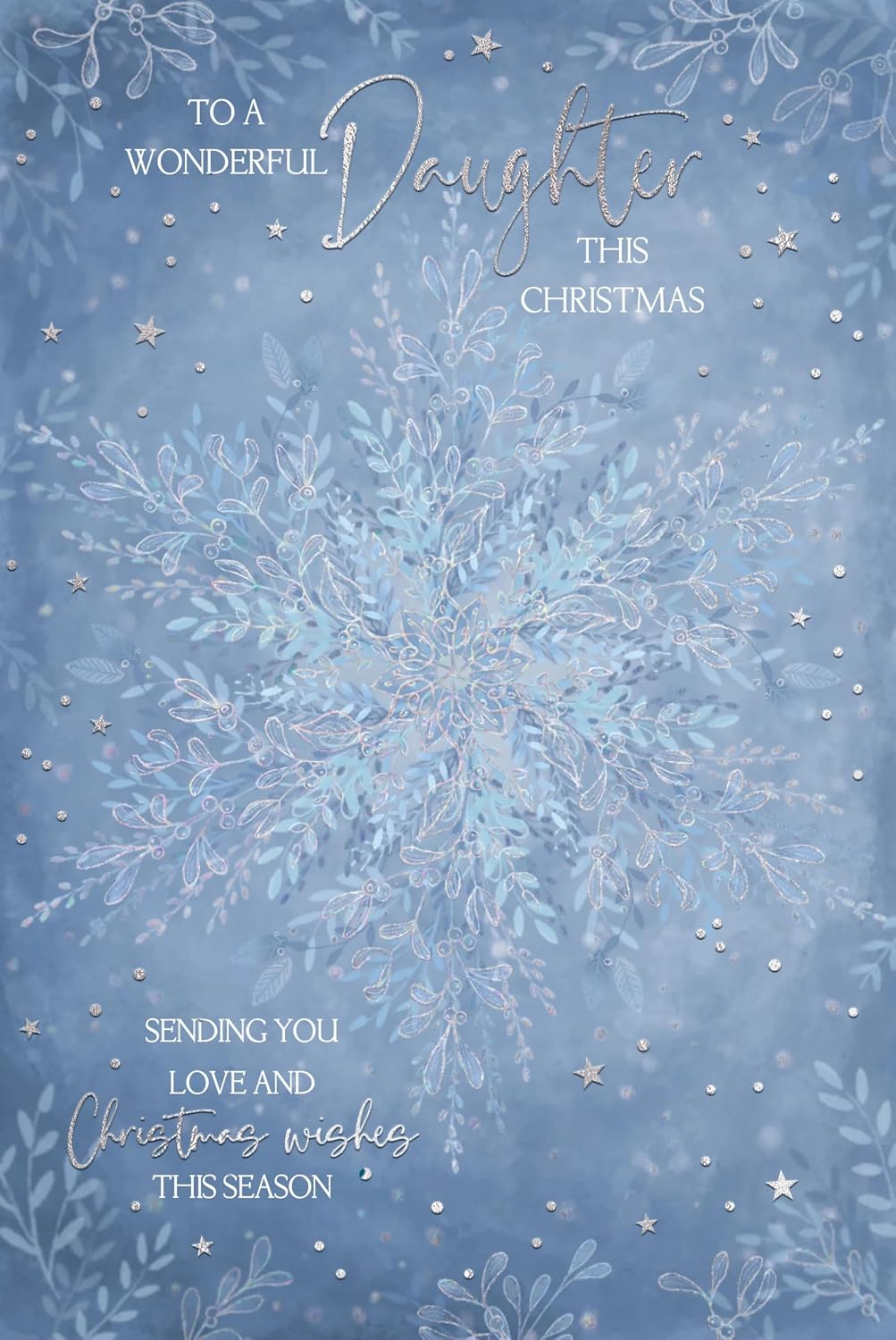Snowflake Design Daughter Christmas Card