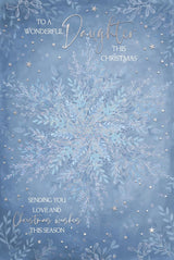 Snowflake Design Daughter Christmas Card