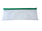 Janrax 13x5" Green Zip Clear Exam Pencil Case