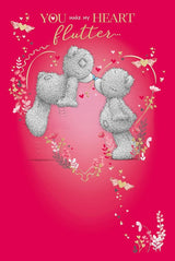 Bears Kissing Open Valentine's Day Card {DC}