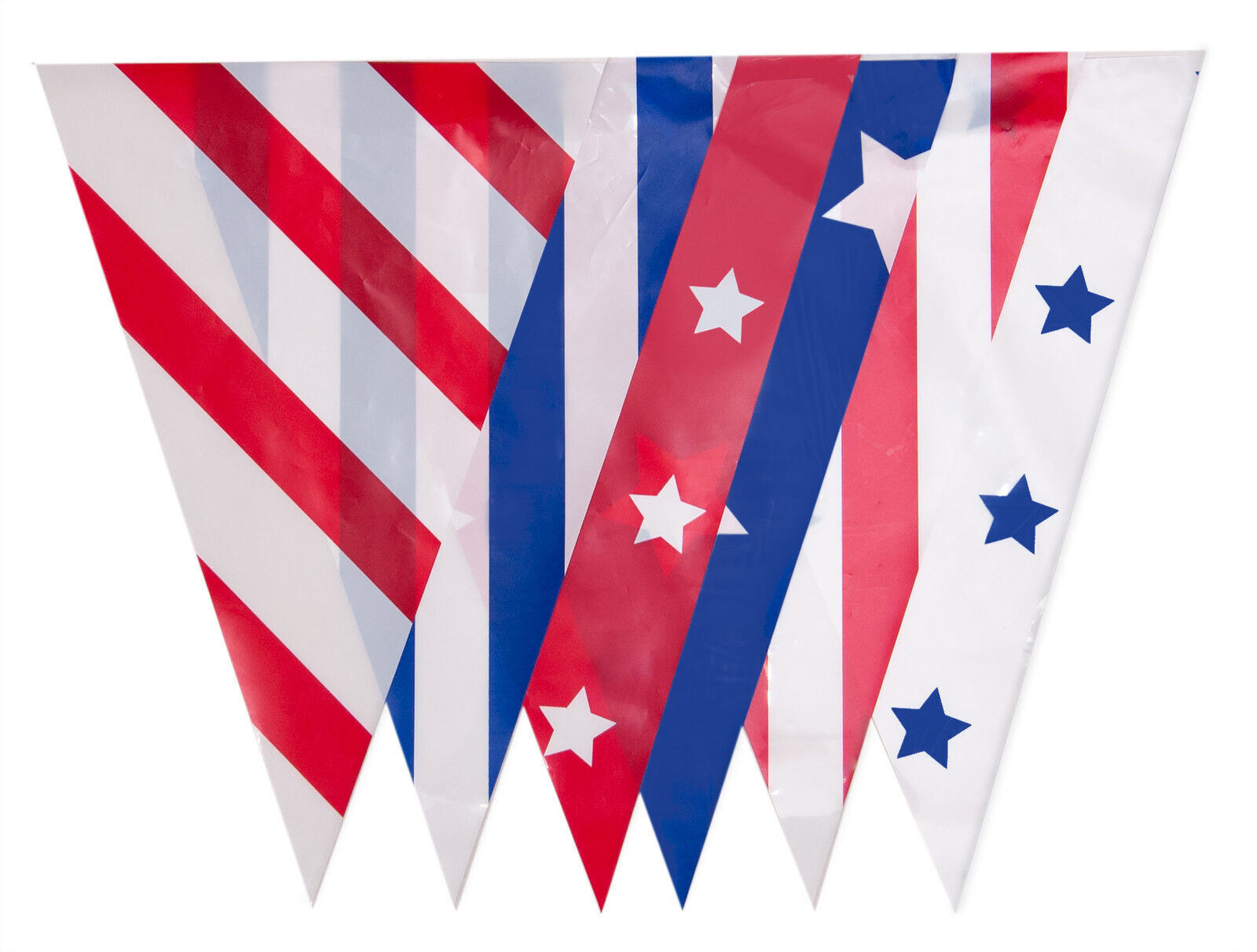 Stars and Stripes Deconstructed Bunting 10m with 20 Pennants