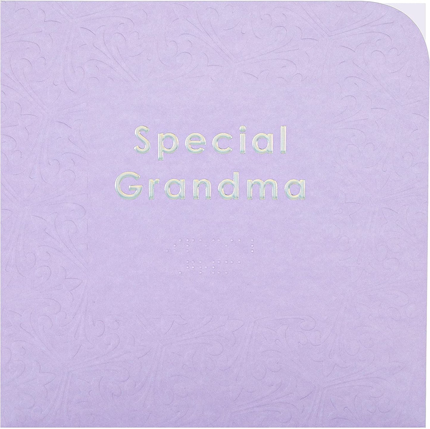 Contemporary Patterned Design Braille Birthday Card for Grandma