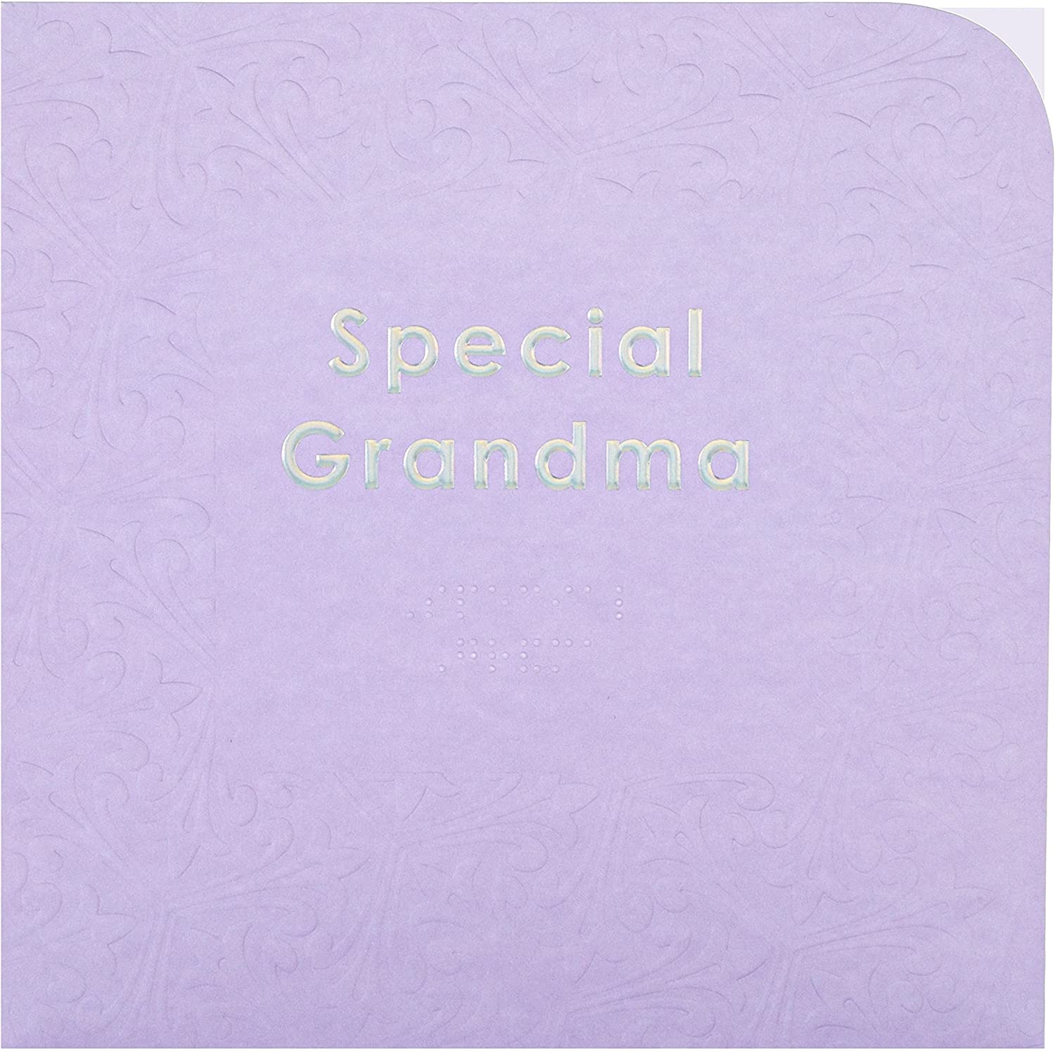 Contemporary Patterned Design Braille Birthday Card for Grandma