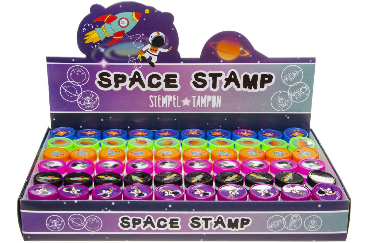 Pack of 12 Space Stamps - Party Bags Rewards Crafting Activities