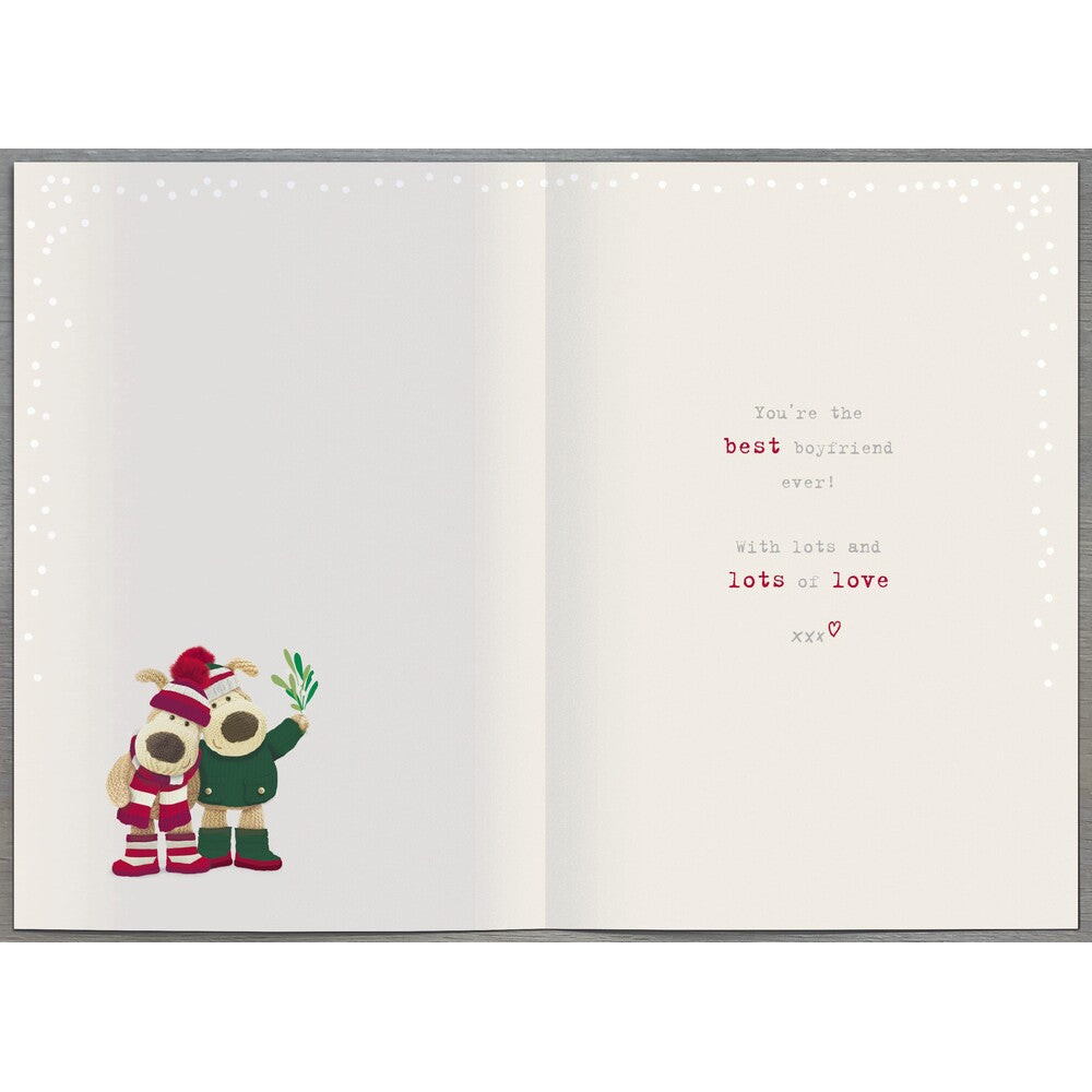 Boofles Kissing Boyfriend Christmas Card