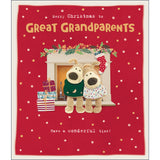 Boofles Standing In Front Of Door Great Grandparents Christmas Card