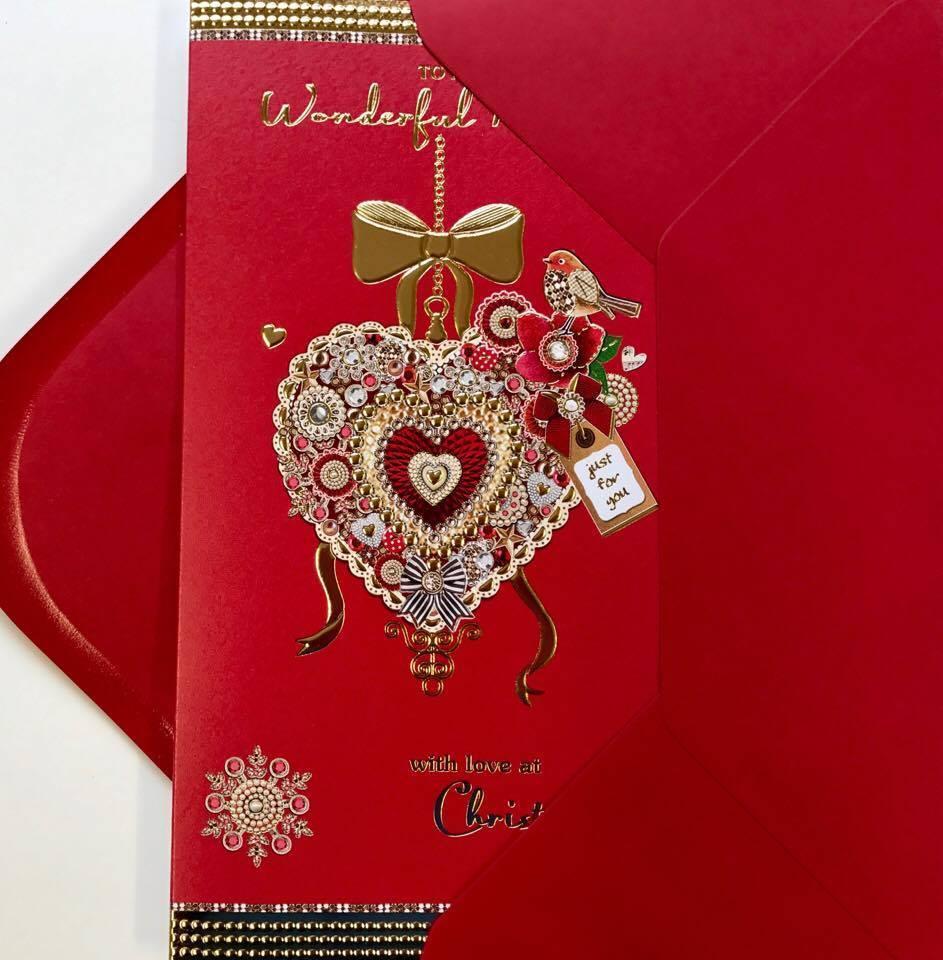 MUM - Nice Verse Quality Gold Foil Christmas Greeting Card JUST FOR YOU 