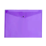 Pack of 12 Janrax A3 Purple Document Wallets - Button Stud Folder