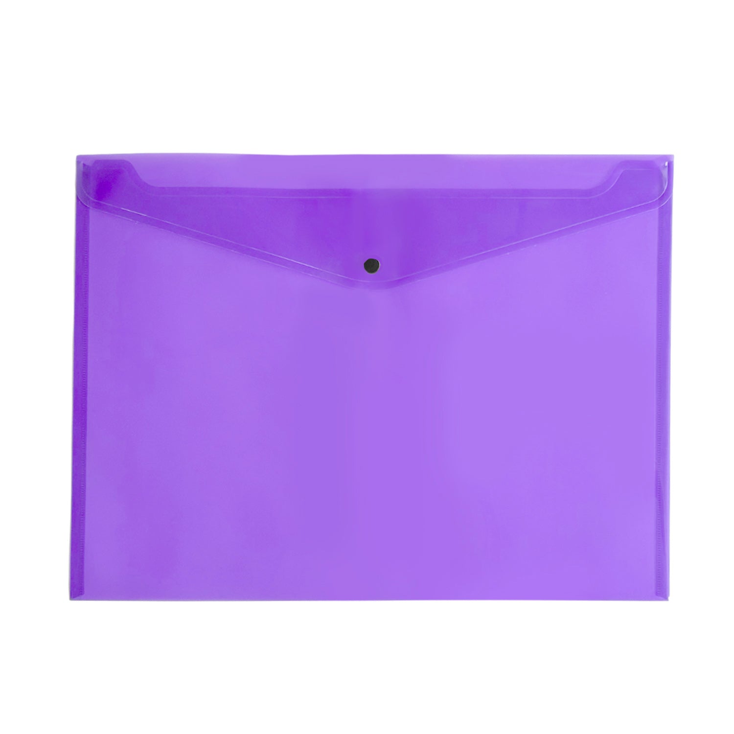 Pack of 12 Janrax A3 Purple Document Wallets - Button Stud Folder