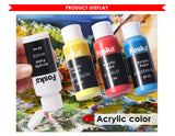 Pack of 18 Assorted Colour 60ml Acrylic Paint Pots