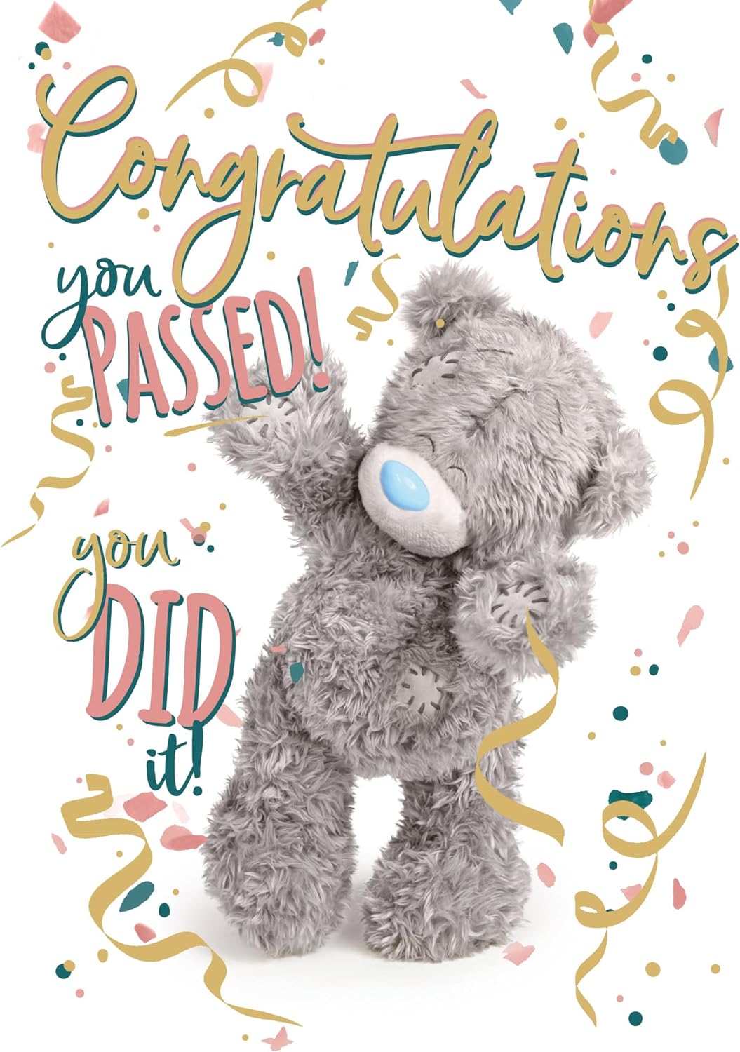 Bear Celebrating Congratulations You Passed! Greeting Card