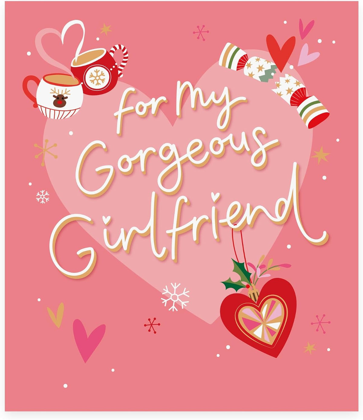 Festive Design Girlfriend Christmas Card