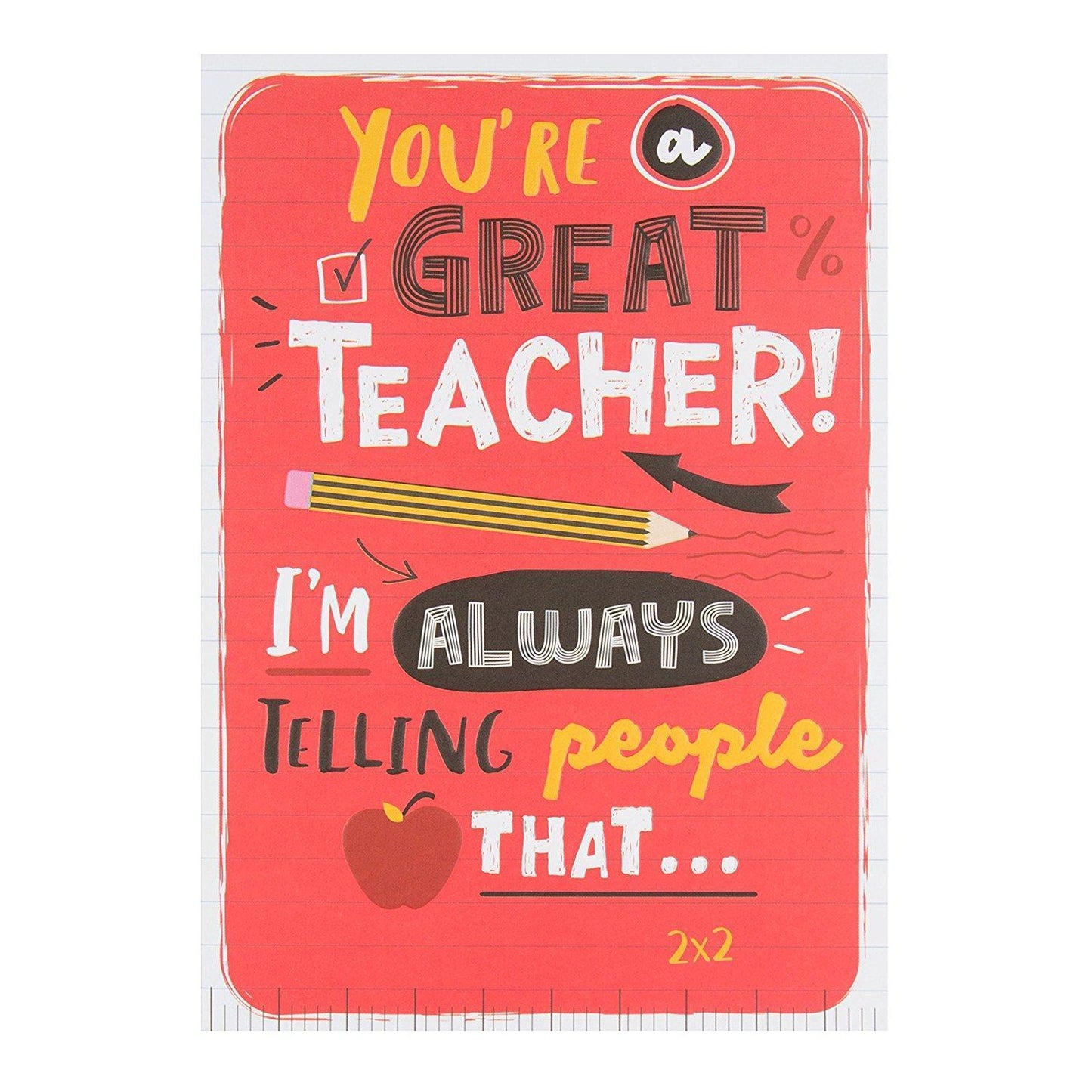 Thank You Teacher Card "Great Teacher"
