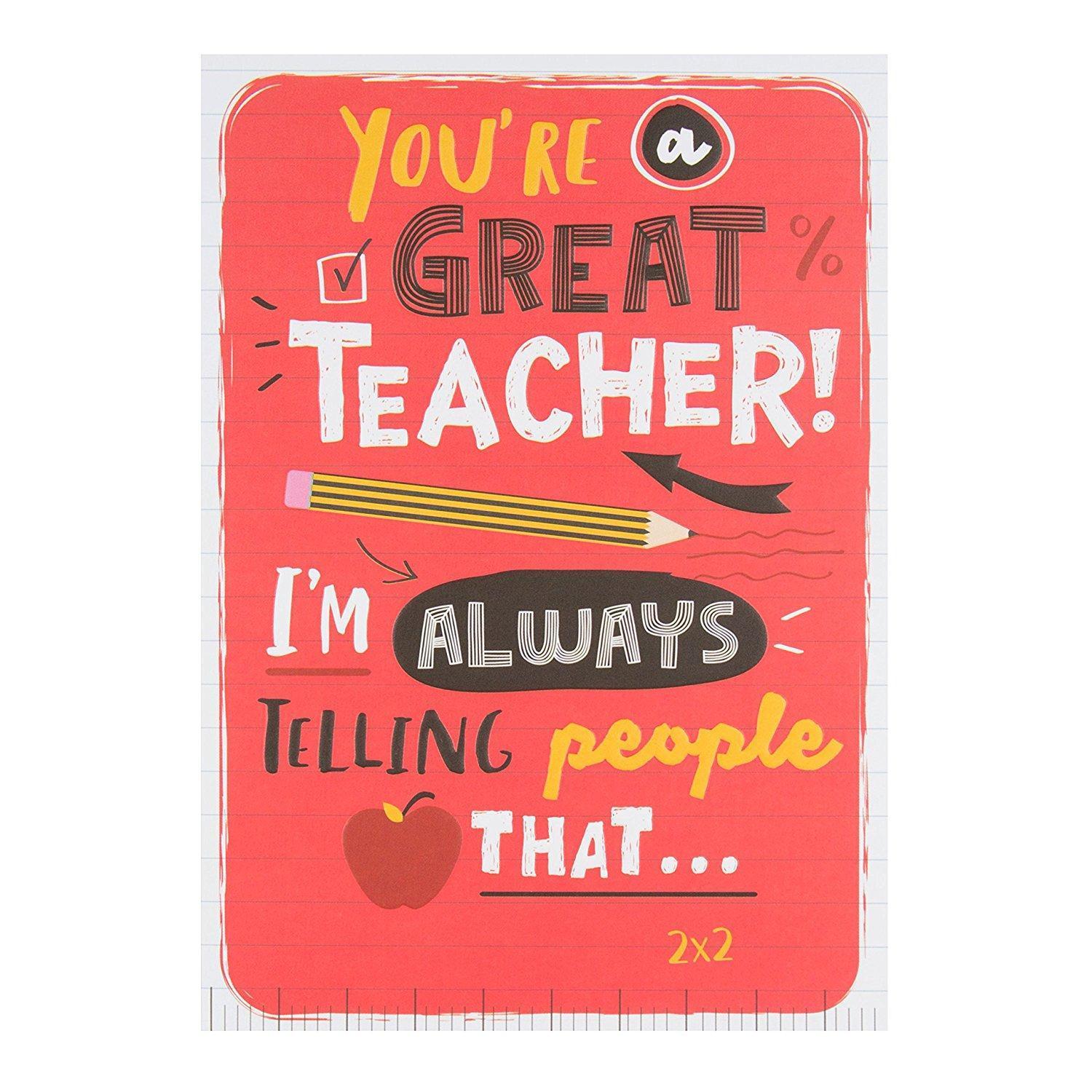 Thank You Teacher Card "Great Teacher"