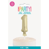 Gold Foil Number 1 Balloon Cake Topper 5"