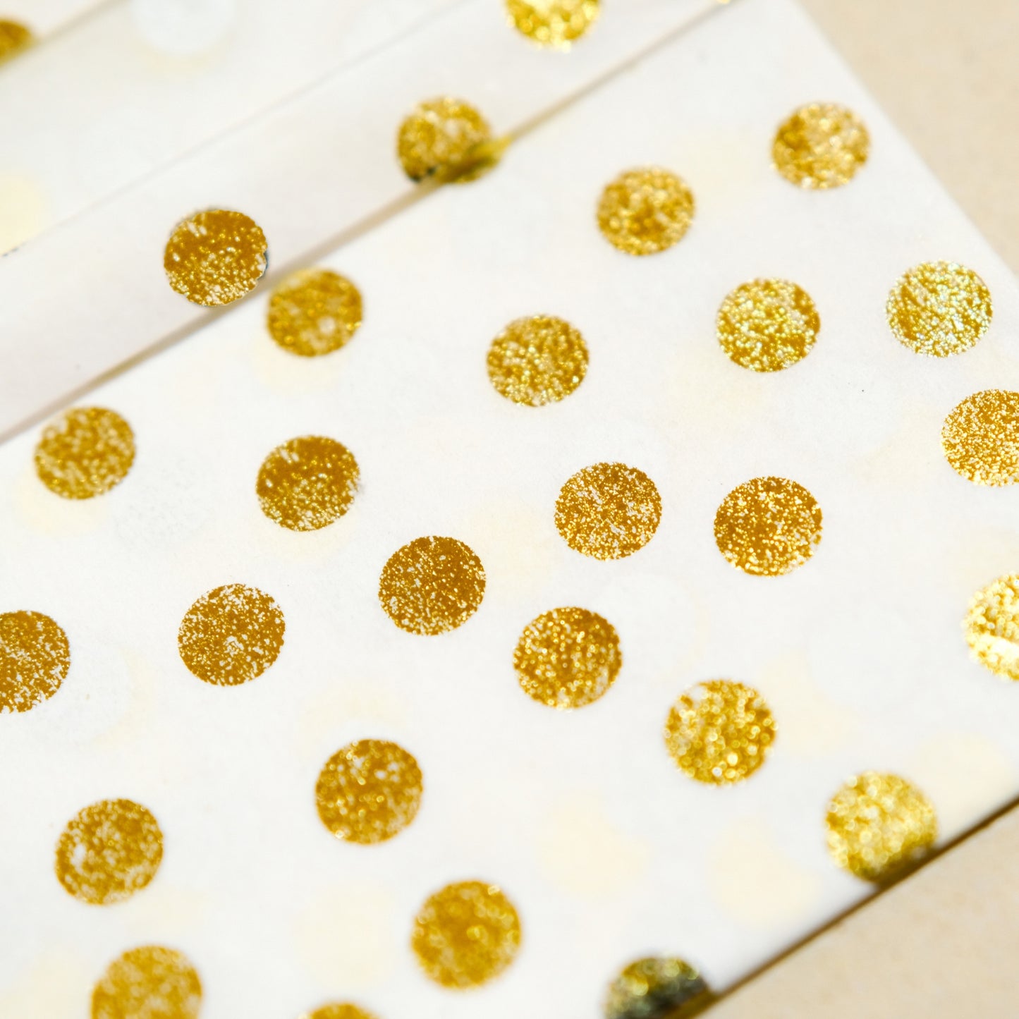 Pack of 10 Polka Dots Luxury Gold Metallic Plastic-Free 18gsm Tissue Paper Sheets 50x70cm