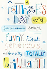 Someone Smart A Father's Day Wish Art Text Design Card 