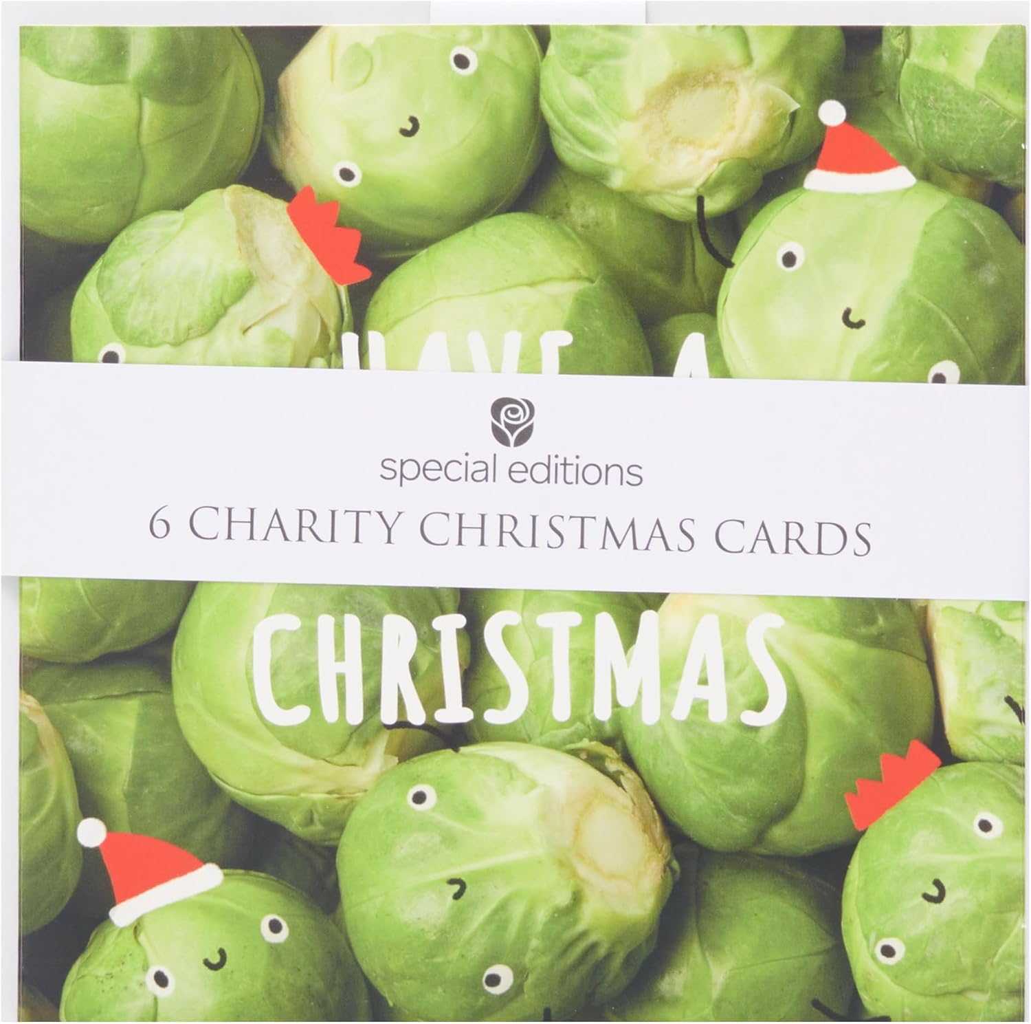 Multipack of 6 Smiley Sprouts Design Charity Christmas Cards