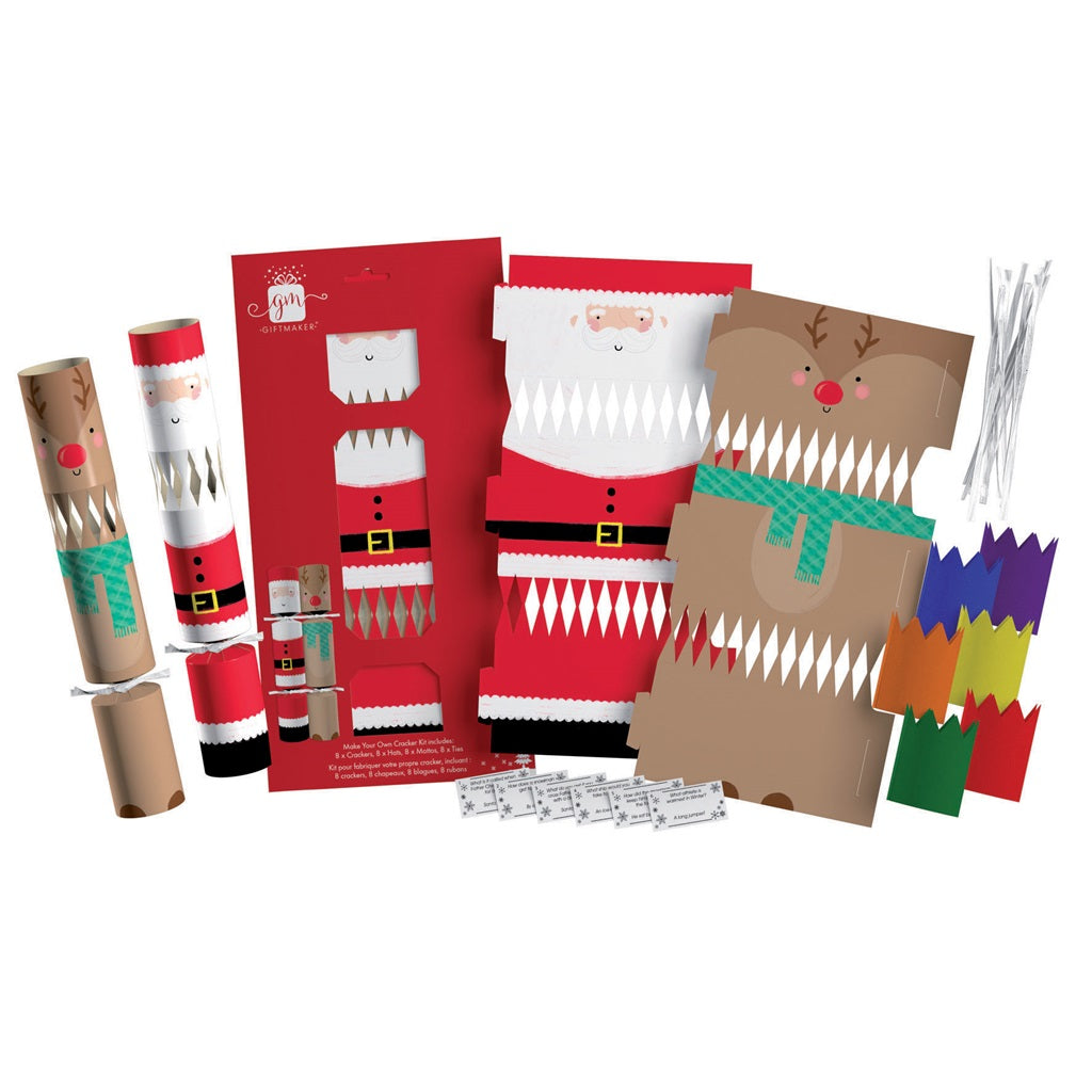 Pack of 6 12" Make Your Own Santa Christmas Dinner Crackers