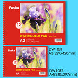 A3 Side Spiral Open Watercolor Pad