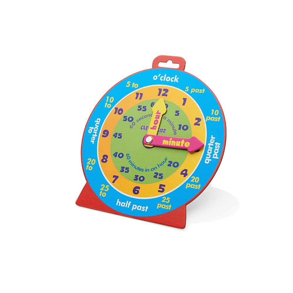 Educational Learning Time 23cm Magnetic Clever Clock by Clever Kidz