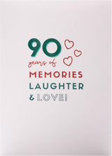 Kindred 90th Blank Birthday Card