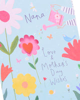 Flowers & Watering Can Design Nana Mother's Day Card