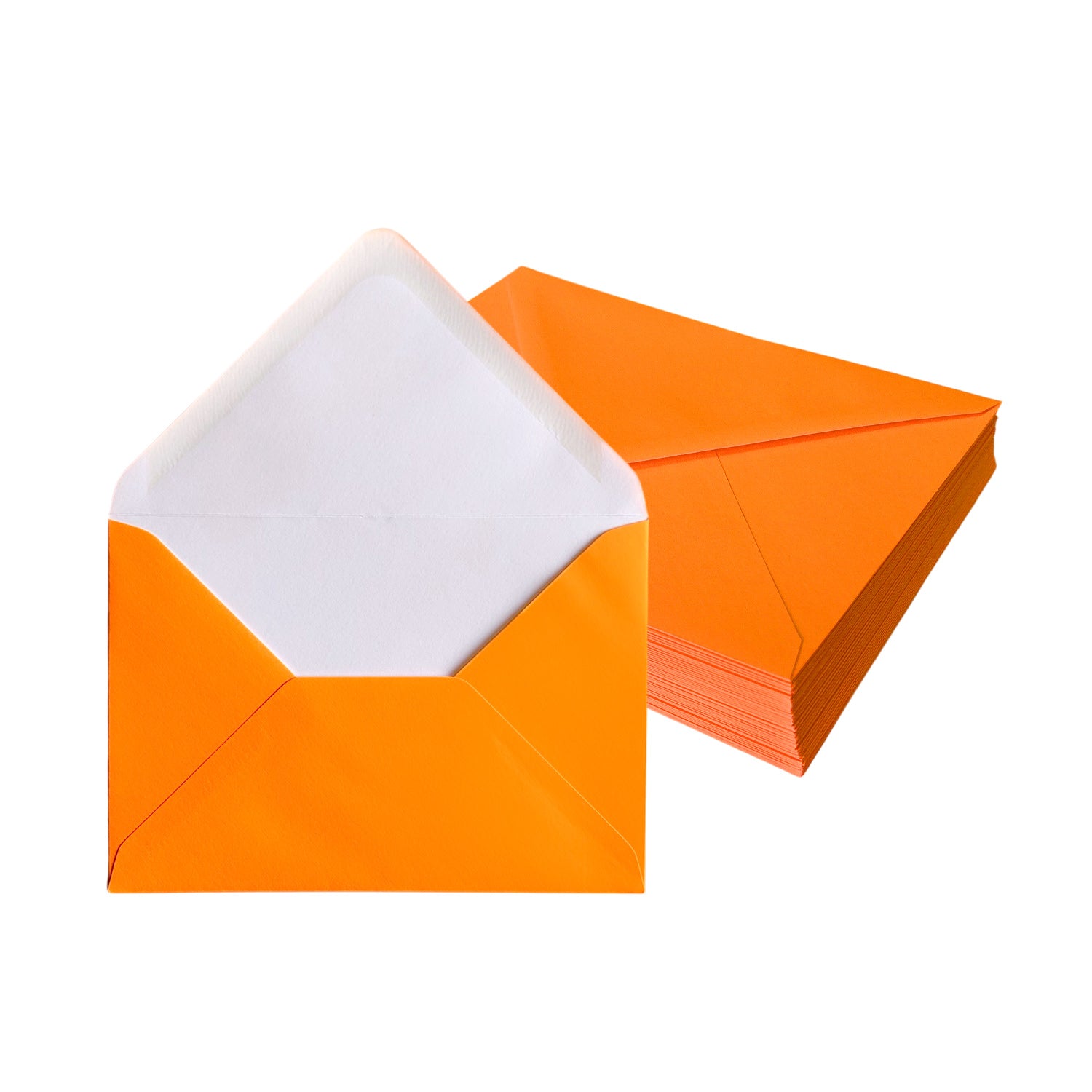 Pack of 50 Vivid Sunshine Orange 125x175mm Gummed Envelopes