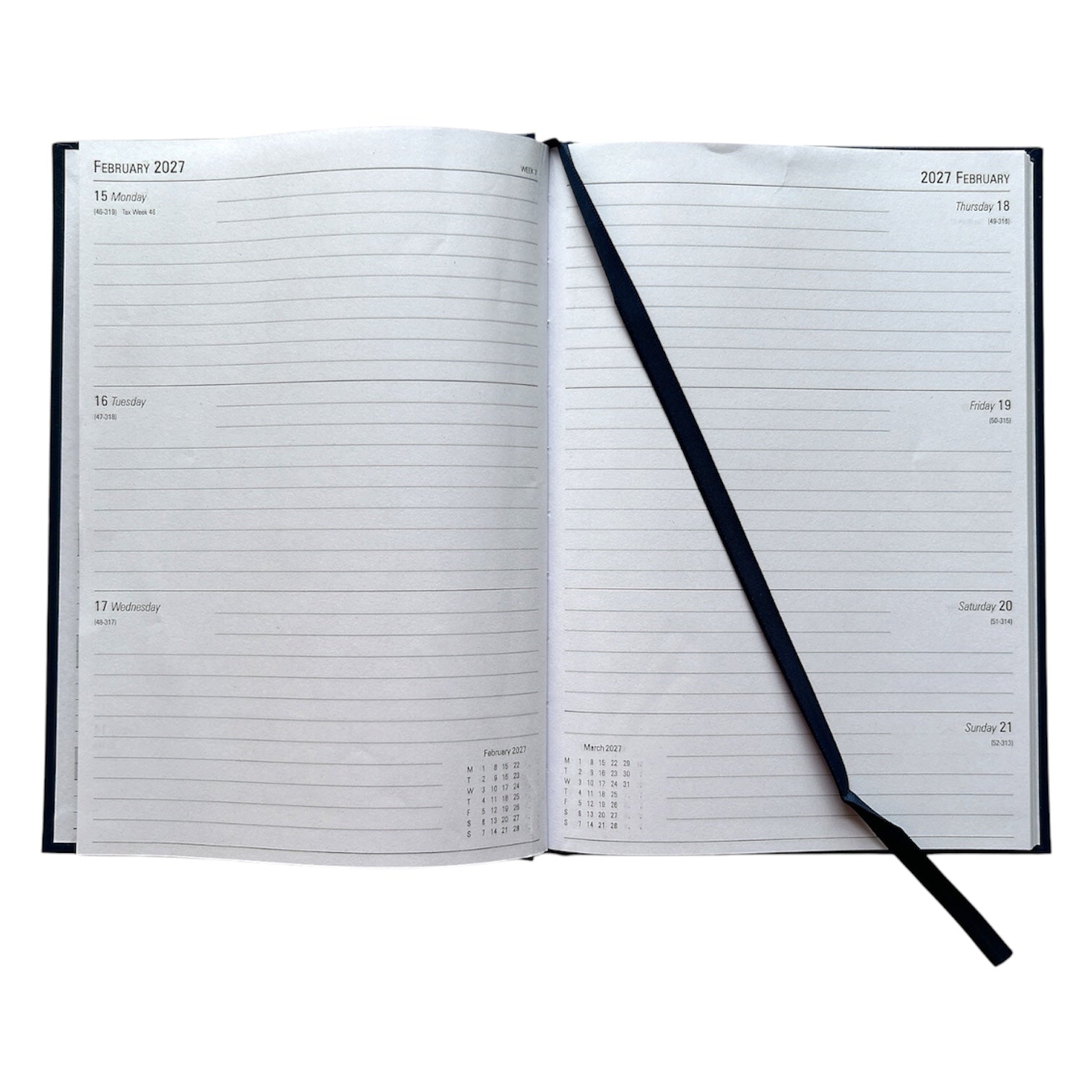 Janrax 2027 A5 Week To View Blue Desk Diary