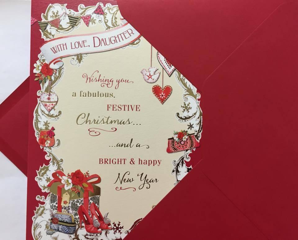 DAUGHTER TRADITIONAL CHRISTMAS GREETING CARD 