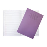 Janrax A4 Purple 80 Page Feint Ruled with Margin Exercise Book WF Paper with 225gsm Manilla Cover