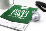 A4 160 Pages Narrow 6mm Feint Refill Pad (210x297mm)
