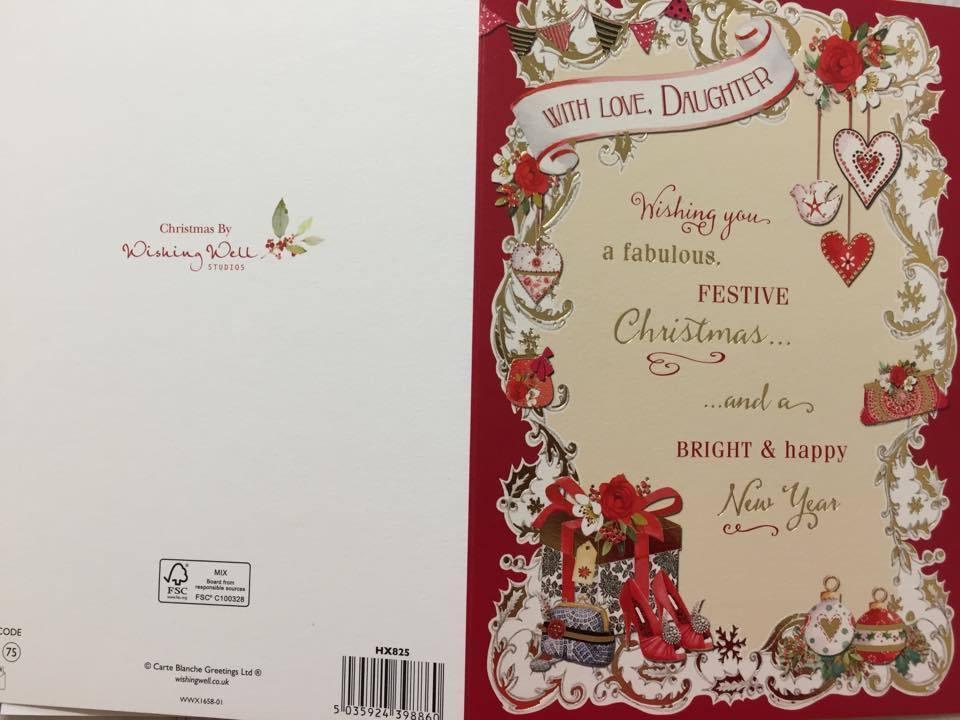 DAUGHTER TRADITIONAL CHRISTMAS GREETING CARD 